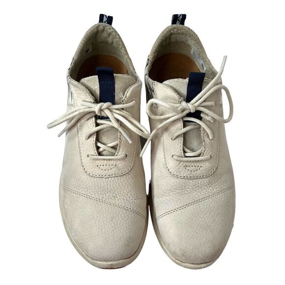 TOMS Cabrillo Sneakers Print Low Lace-up in Tan and Blue Women's Size 8.5 Z-31 - Picture 7 of 10
